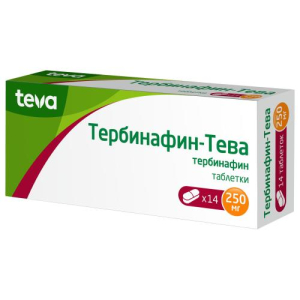 Тербинафин-тева таблетки 250мг №14 