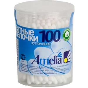 Амелия палочки ватные №100 банка
