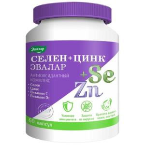Эвалар селен + цинк капсулы №60