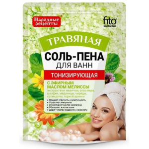Народные рецепты соль-пена для ванн 200г тонизир. травяная