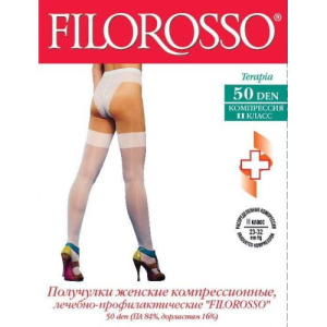 Филороссо терапия чулки компресионные лечебно-профилактические трикотаж.рез. жен. 50 den 2 кл р.3 черн.