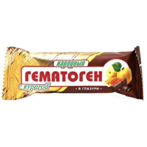 Гематоген народный плитка 40г с курагой в глазури