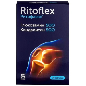 Ритофлекс глюкозамин 500 +  хондроитин 500 таблетки 1100мг №30 бад