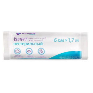 Клинса бинт эластичный фиксирующийся 6смх1,7м (фриласт)
