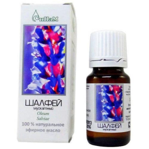 Масло шалфея мускатного 10мл. эфирное/синам