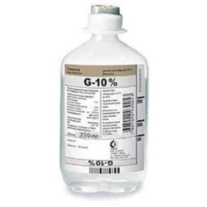 Глюкоза раствор для инфузий 10% 250мл №10 /в комплекте с заглушками для инфузионных флаконов "экопин"/