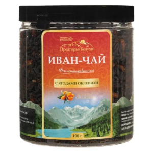 Предгорья белухи иван-чай чайный напиток 100г ферментир с ягодами облепихи