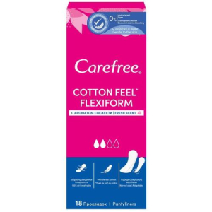 Кэфри коттон фил флексиформ прокладки ежедневные №18 фреш