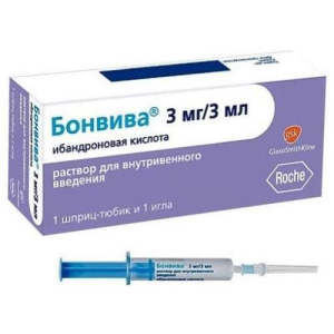 Бонвива раствор для внутривенного введения 3мг/3мл 3мл в комплекте с иглой инъекционной