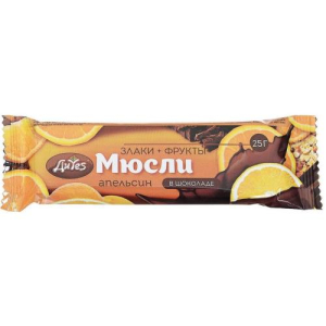 Диес батончик-мюсли апельсин + шоколад 25г. [диyes] бад