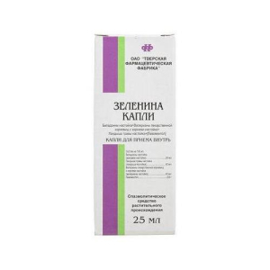 Зеленина капли для приема внутрь 25мл