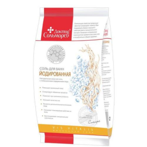 Доктор сольморей морская соль для ванн 900г йодированная
