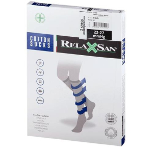 Релаксан коттон сакс гольфы компрессионные мужск. 2кл р.3 /арт.920/ черн. с хлопком