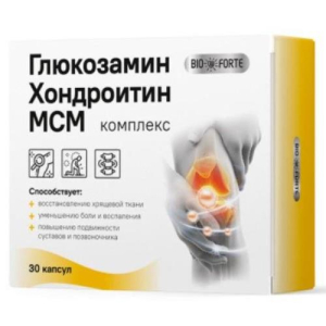 Биофорте глюкозамин хондроитин мсм капсулы №30 бад