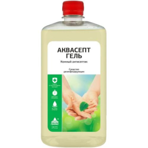 Аквасепт гель средство дезинфицирующее 1л кожный антисептик
