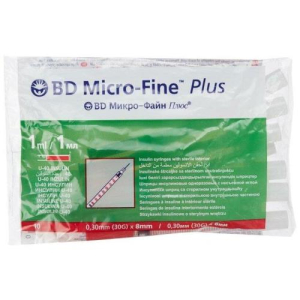 Бд микро-файн плюс шприц инсулиновый 1мл №10 u40 30g 0,3х8мм