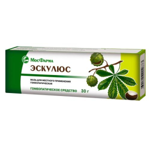 Эскулюс мазь для местного применения гомеопатическая 30г 