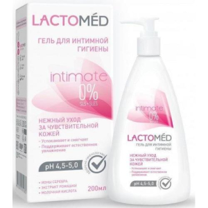 Лактомед гель для интимной гигиены 200мл нежный уход за чувствительной кожей