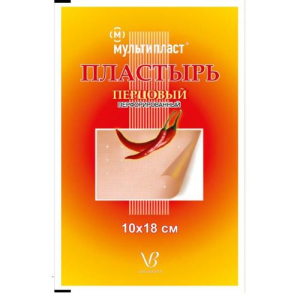 Мультипласт пластырь перцовый перфорированный 10х18см/валента