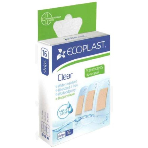 Экопласт пластырь медицинский №16 набор клир прозрачый
