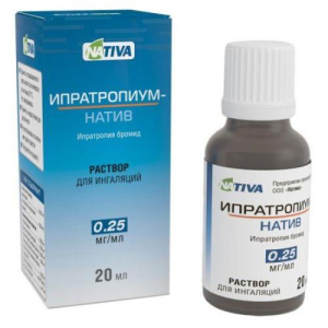 Ипратерол раствор для ингаляций 0.25мг/мл + 0.5мг/мл 20мл