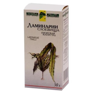 Ламинарии слоевища-морская капуста сырье растительное измельченное 50г 