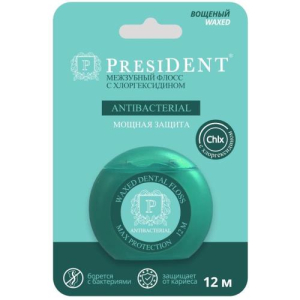 Президент флосс межзубный 12м а/бактер. хлоргексидин /арт.203/
