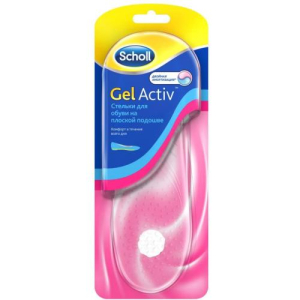 Шолл гель актив стельки д/обуви на плоской подошве 1пара
