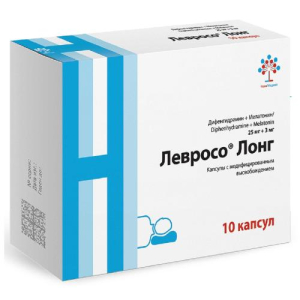 Левросо лонг капсулы с модифицированным высвобождением 25 мг + 3 мг №10
