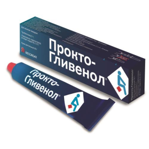 Прокто-гливенол крем ректальный 30г в комплекте: наконечник полиэтиленовый и крышка-насадка