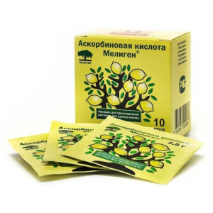 Мелиген аскорбиновая кислота порошок 2,5г №10 (бад)