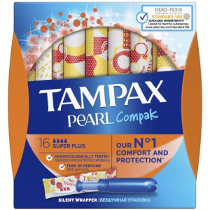 Тампакс компак перл тампоны №16 супер плюс  с апплик.