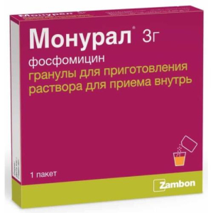 Монурал гранулы для приготовления раствора для приема внутрь 3г 6г №1