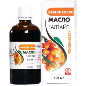 Облепиховое  масло для приема внутрь местного и наружного применения 100мл