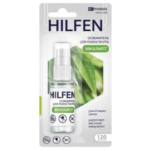 Биси фарма хилфен освежитель полости рта 15мл с эвкалиптом
