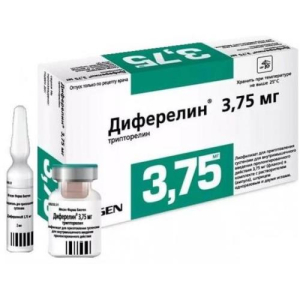 Диферелин лиофилизат для приготовления суспензии для внутримышечного введения пролонгированного действия 3,75мг №1 в комплекте: растворитель (ампулы) 