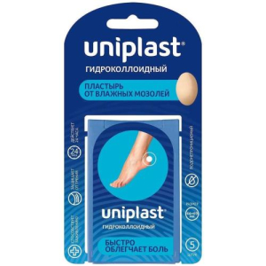 Унипласт гидроколлоид лейкопластырь  п/влажных мозолей 69х44мм №5