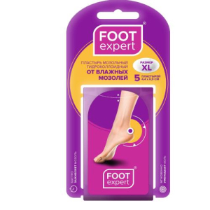 Фут эксперт пластырь гидроколлоидный 4,4х6,9см №5 от влажных мозолей р.xl