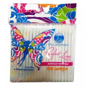 Русалочка перфект лайн палочки ватные №100 п/э