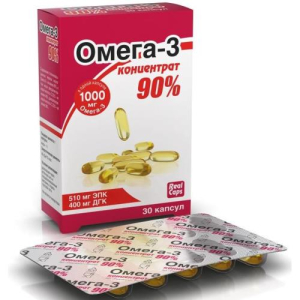 Реалкапс омега-3 концентрат 90% капсулы 1500мг №30 бад