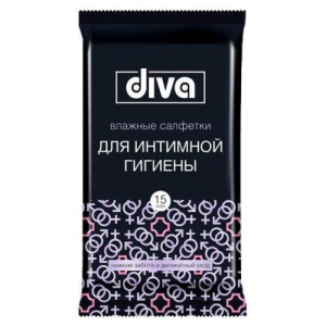 Дива салфетки для интимной гигиены №15 блэк