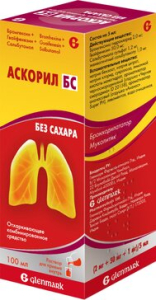 Аскорил бс раствор для приема внутрь 2мг + 50мг + 1мг/5 мл 100мл в комплекте с колпачком мерным