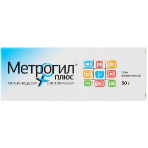 Метрогил плюс гель вагинальный 50г в комплекте с аппликатором-1 шт.