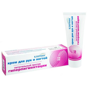 Клирвин крем для рук и ногтей 75мл питательный против гиперпигментации для осветления кожи