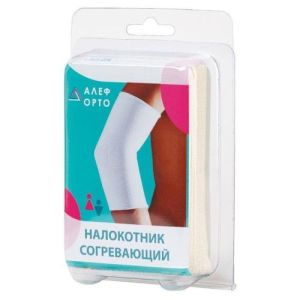 Алеф налокотник согревающий эласт р xl /арт локс/ белый