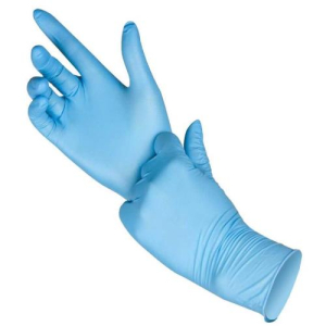 Сфм перчатки смотровые нитриловые р.м №200 (100пар) н/стер. н/опудрен. цвет голубой