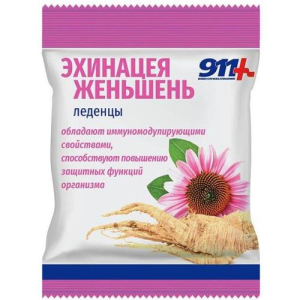 911 ваша служба спасения леденцы 50г эхинацея + женьшень + вит.С бад