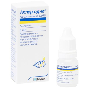 Аллергодил капли глазные 0.05% 6мл