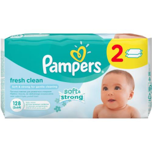 Памперс салфетки детские №64х2 (128) фреш клин