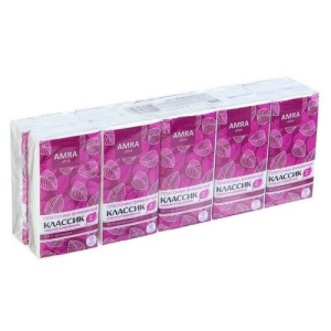 Амра платочки бумажные №10х10 классик неароматиз